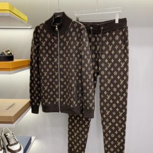 CONJUNTO – Lv Monogram Fleece Full – MARROM